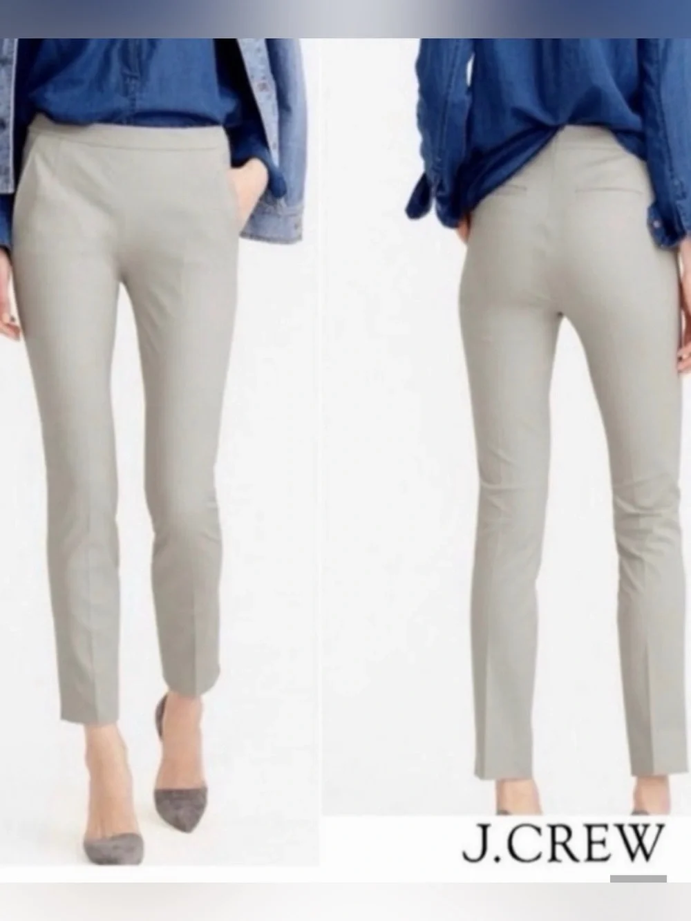 J.Crew Martie Ankle Tailored Pants in Stone Size 8